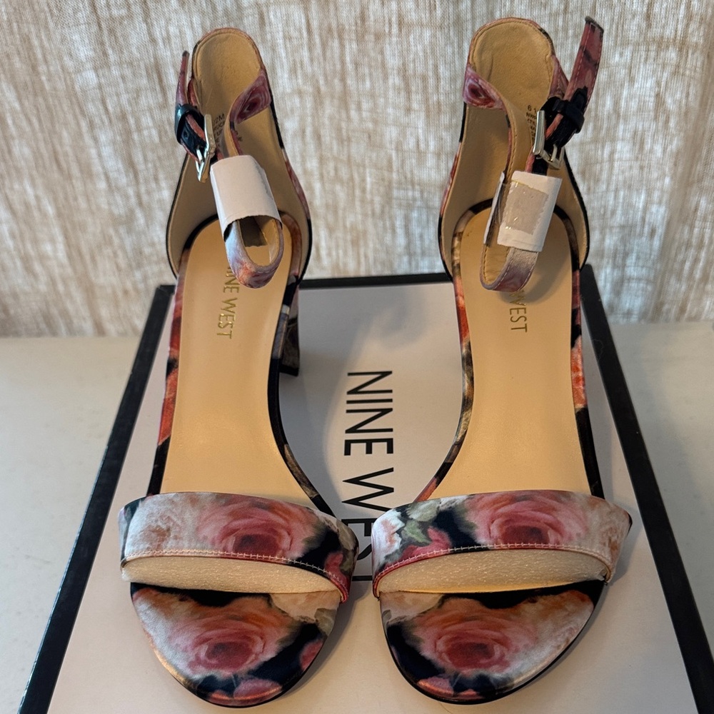 Nine West Black Block Heel Sandals